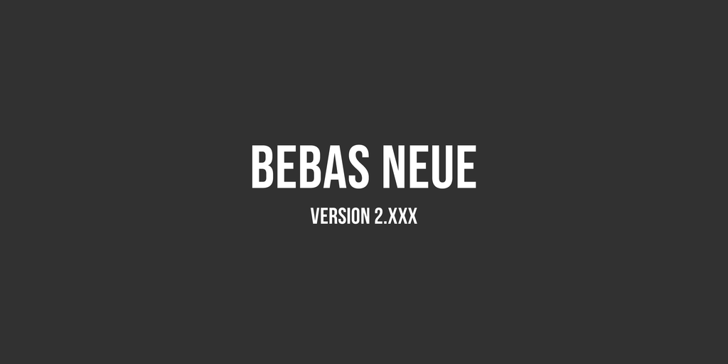 Bebas neue font free download for mac